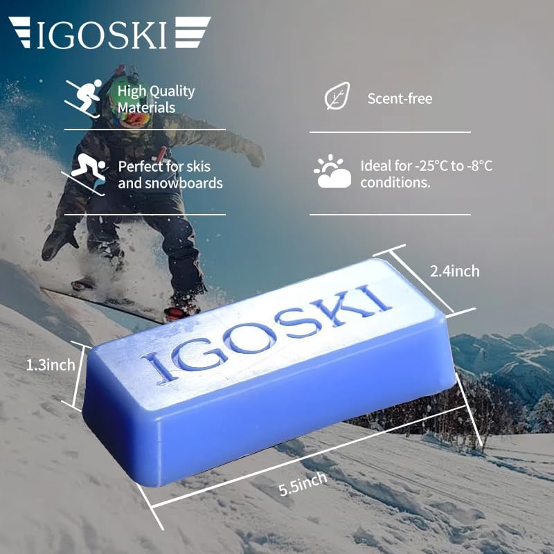 IGOSKI Ski Wax for Snowboard 180g – Universal Glide Wax for Optimal Performance in Any Condition - Image 2